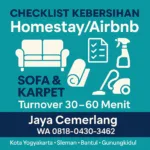 Checklist Kebersihan Sofa & Karpet