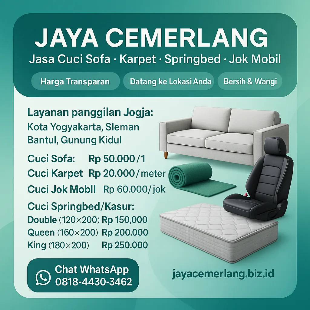 jasa cuci sofa jogja